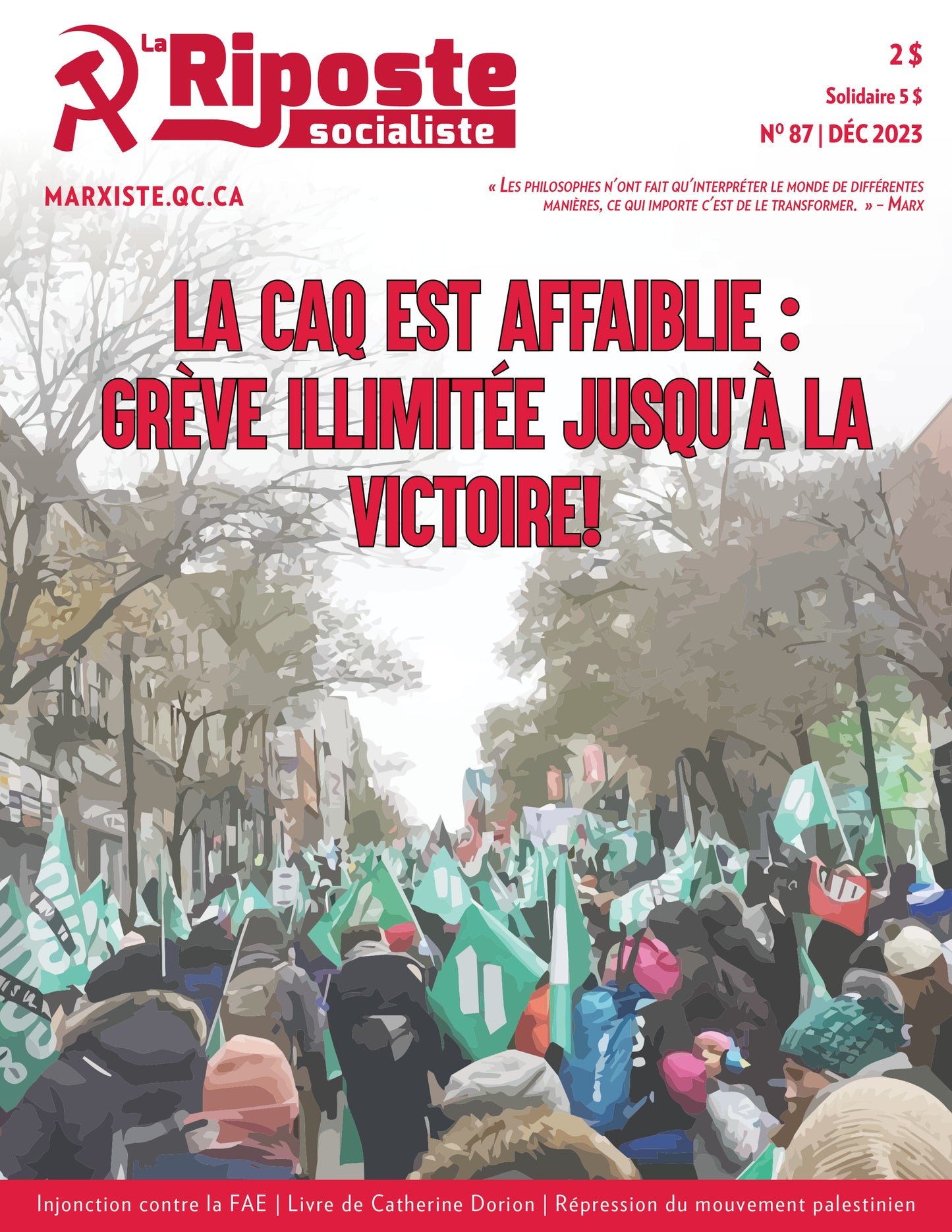 La Riposte socialiste No87 – Déc 2023