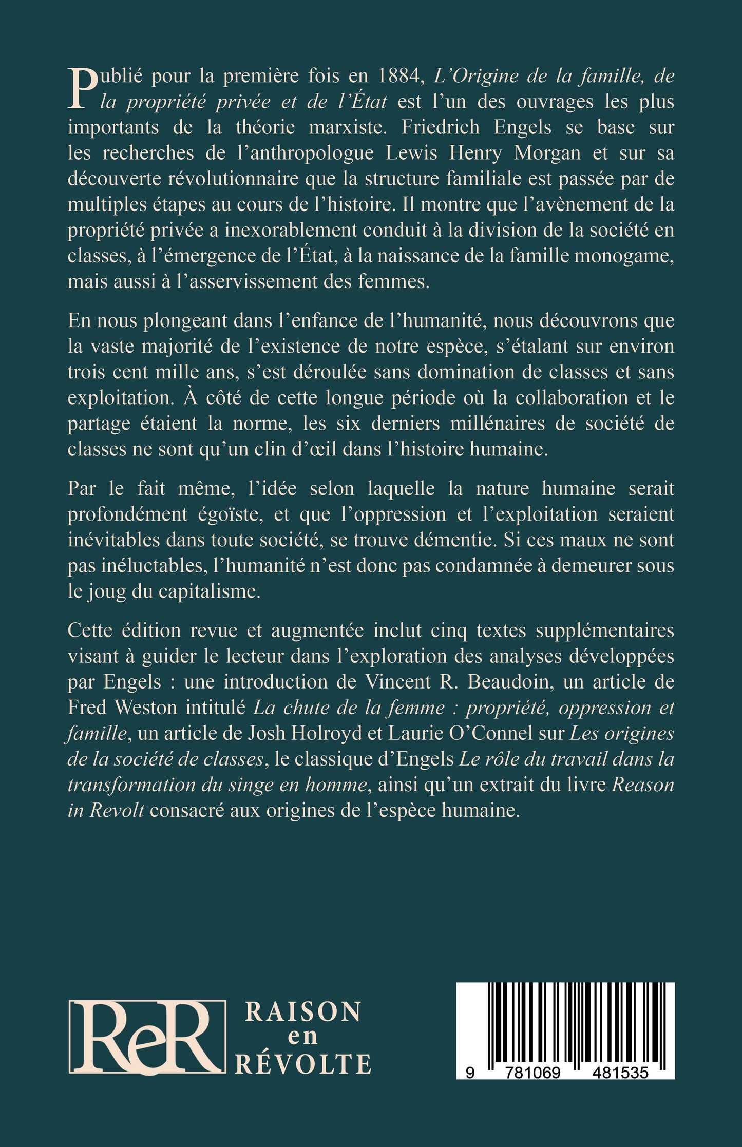 L'Origine de la famille, de la propriété privée et de l'État